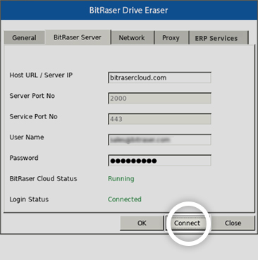 Anwendung mit BitRaser Cloud verbinden